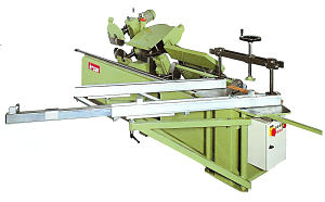 oblique view of tenon cutting machine