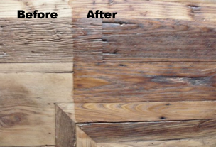 Before and after applying product