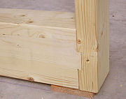 post and crossbar with dovetail mortice and tenon