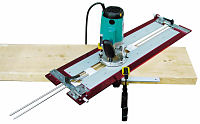 Router guide for stair stringers